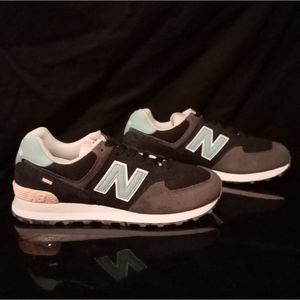 NEW BALANCE 574 'MARBLED STREET' BLACK/LIGHT TIDEPOOL